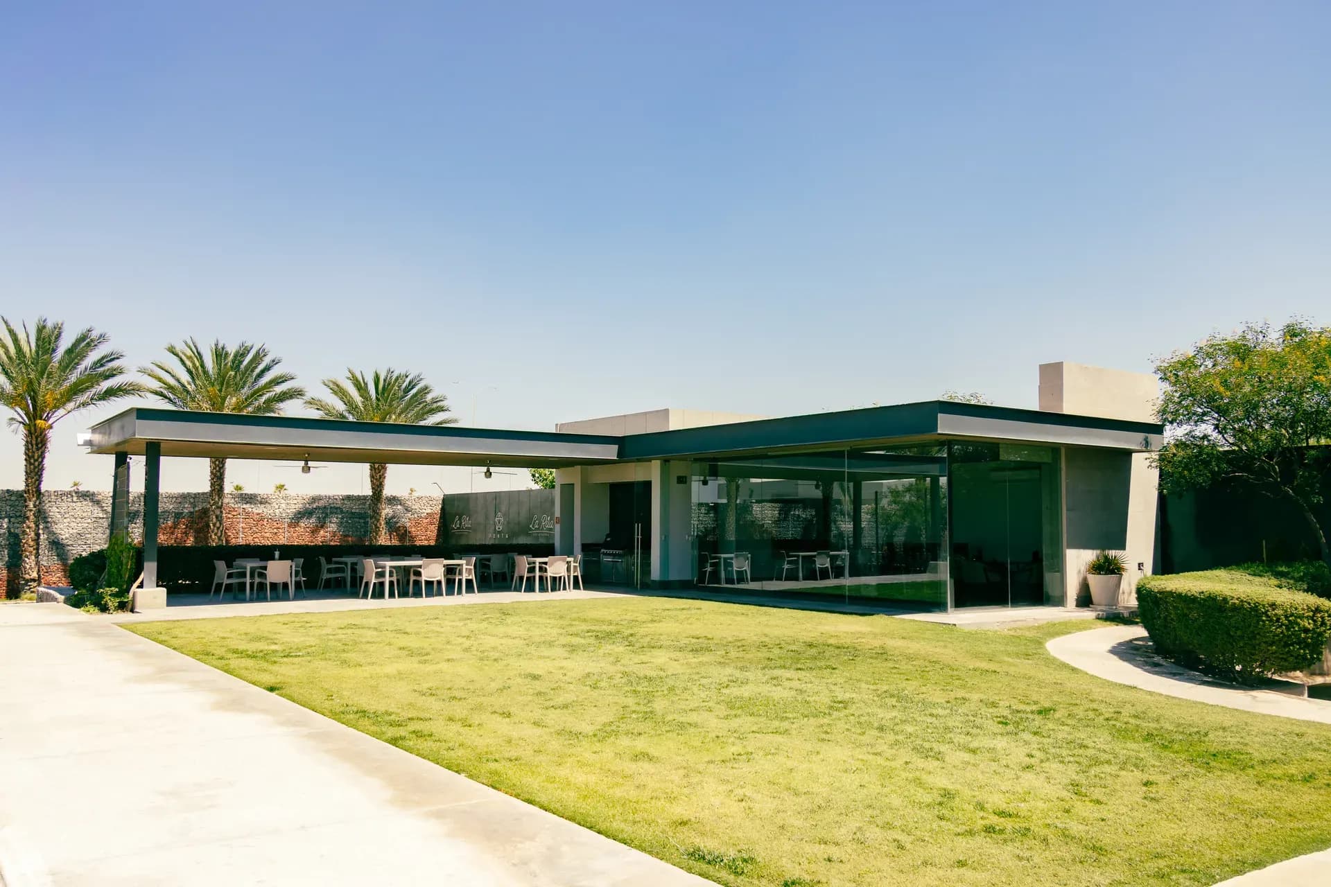 Terraza con asador